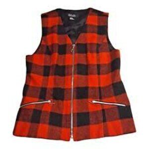 Women's Rafaella Vest 90's Vintage Wool Blend Buffalo Plaid Grunge Y2K